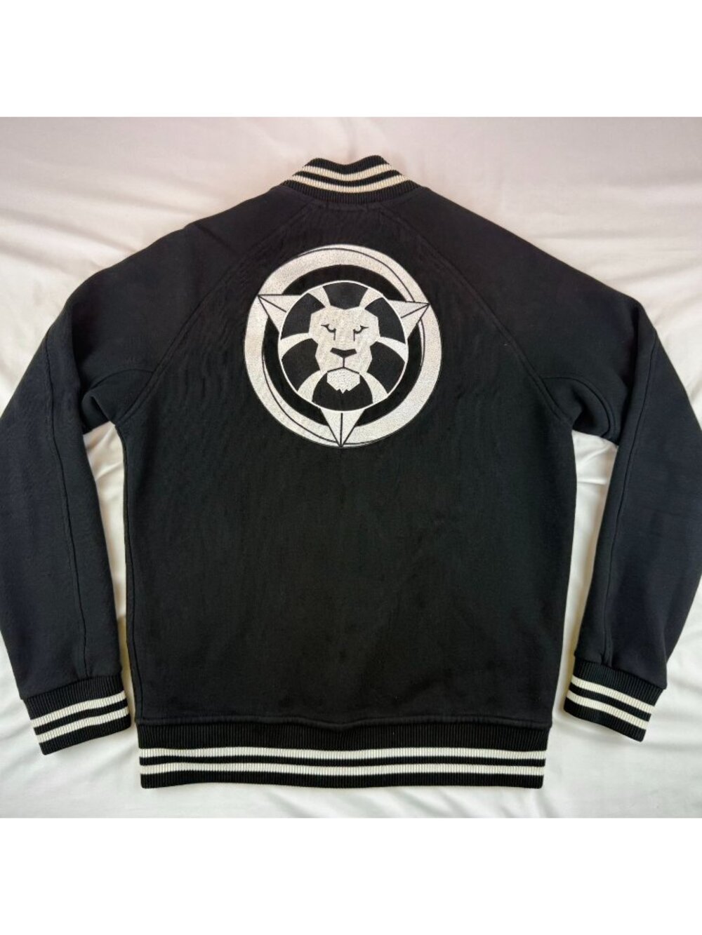 Polo Ralph Lauren Men's Black Varsity Jacket M Button Patch - Picture 2 of 9